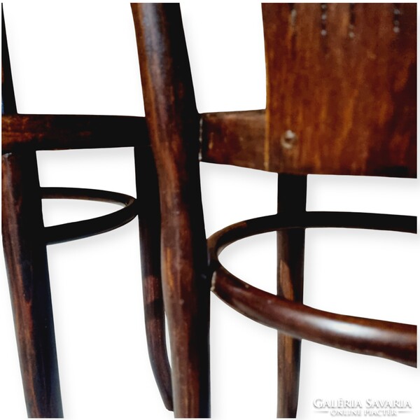 Szecessziós bécsi Thonet ülőgarnitúra, pad + 4db szék