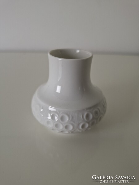 Hibátlan hófehér Bavaria Edelstein porcelán váza ibolyaváza 6.5 cm STUDIOVÁZA