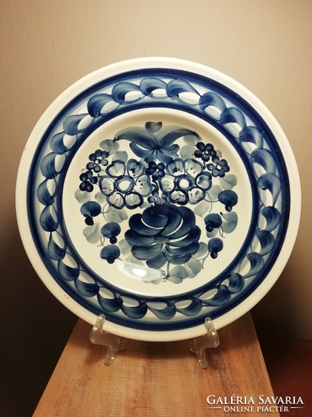 Régi Wloclawek virágmintás falitányér, falidísz