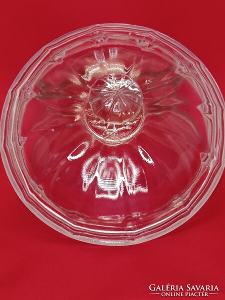 Art deco stílusú üveg BONBONIER / cukortartó
