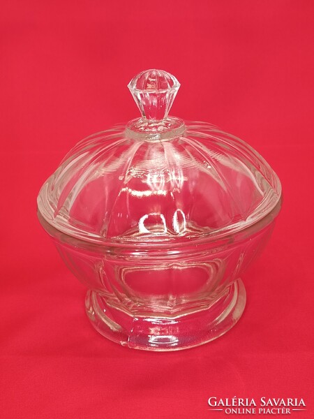 Art deco stílusú üveg BONBONIER / cukortartó