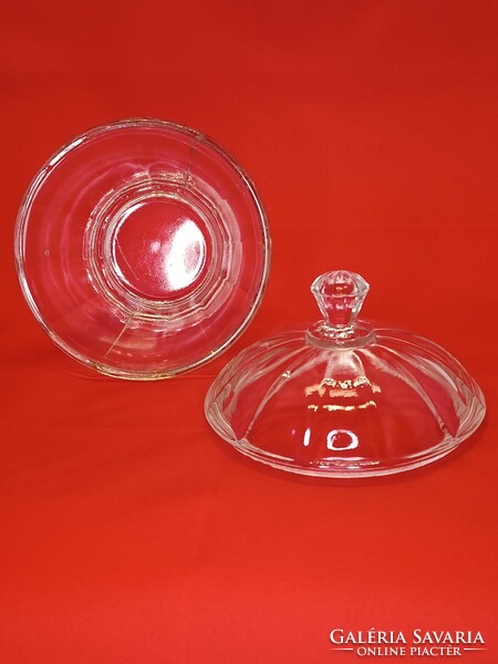 Art deco stílusú üveg BONBONIER / cukortartó
