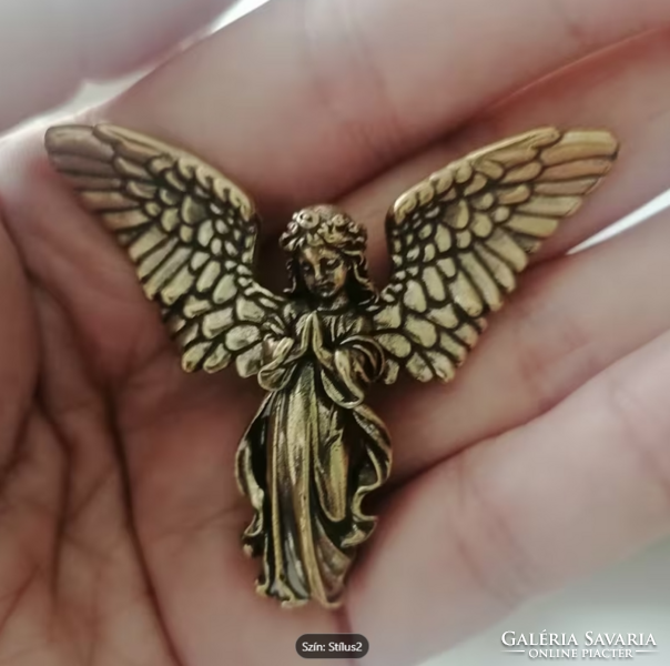 Tömör öntött réz angyalka figura