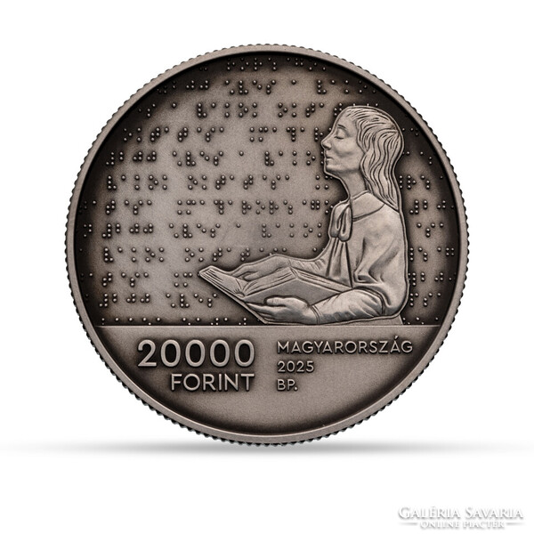2025. évi 200 éves a vakok magyarországi oktatása ezüst emlékérme
