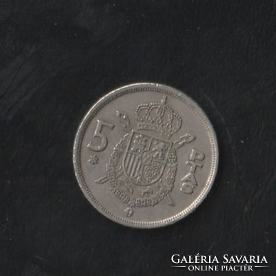 5 pesetas 1975 forgalmi pénz