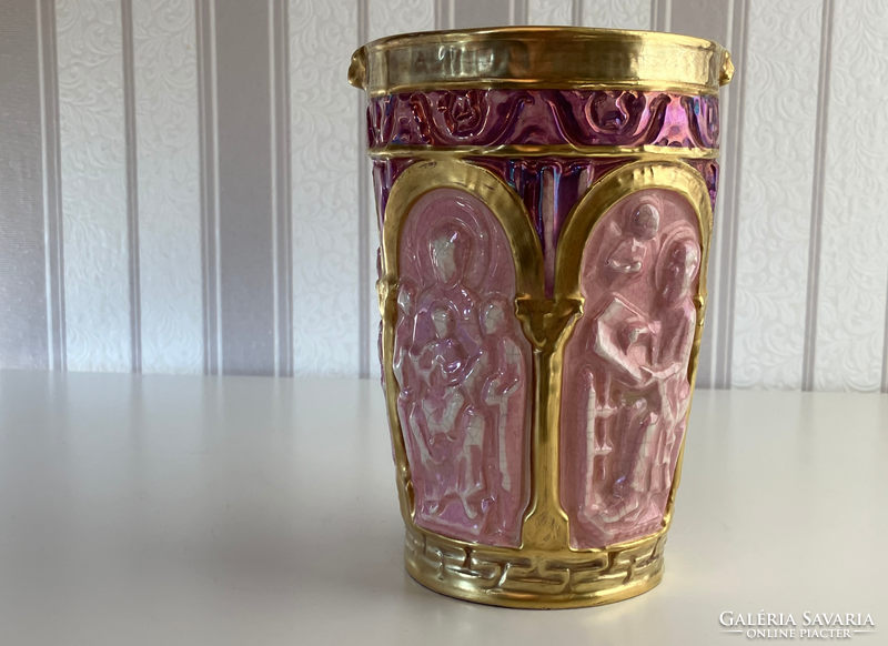 Zsolnay "Old Ivory" Irizáló dísztárgy – 1880-as évek