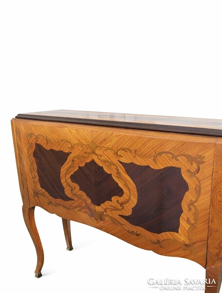 Francia Louis XV stílusú intarziás szekreter / női íróasztal („Bonheur du Jour”)
