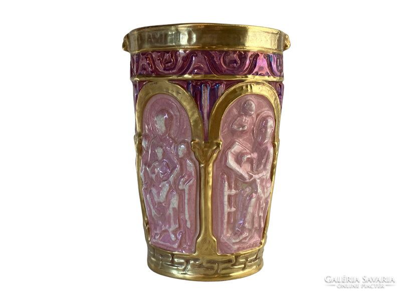 Zsolnay "Old Ivory" Irizáló dísztárgy – 1880-as évek