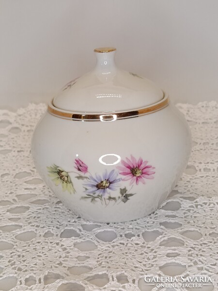 Hollóházi aranyozott porcelán BONBONIER / cukortartó