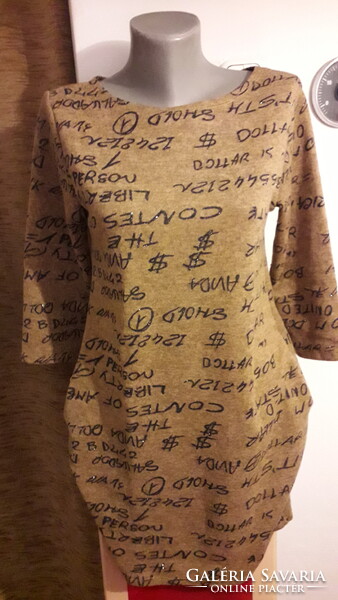 Sweetissima dohányszín rugalmas puha alkalmi ruha 40-42. újszerű Extra