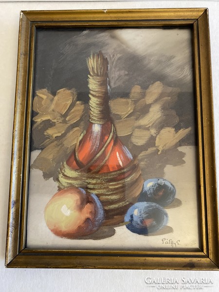 Pálffy L - Asztali csendélet szilvákkal .