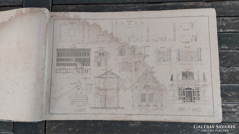 Ácsmunkák "Romberg's Zimmerwerkbaukunst" 1850 körül