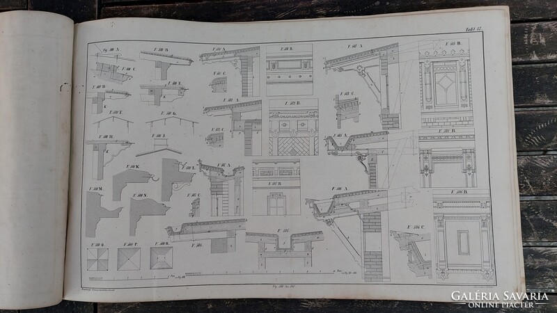 Ácsmunkák "Romberg's Zimmerwerkbaukunst" 1850 körül