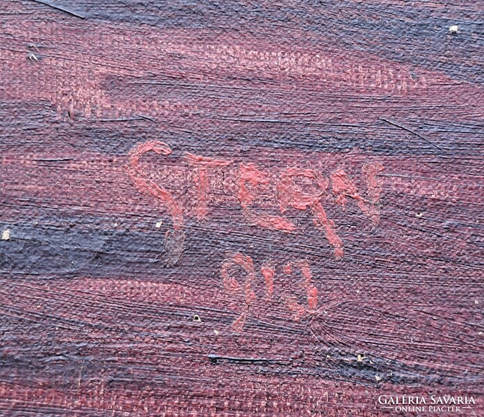 1 ftról! Stern 913, jelzéssel,  Asztali csendélet!  Olaj/vászon,  50x70cm, plusz keret!