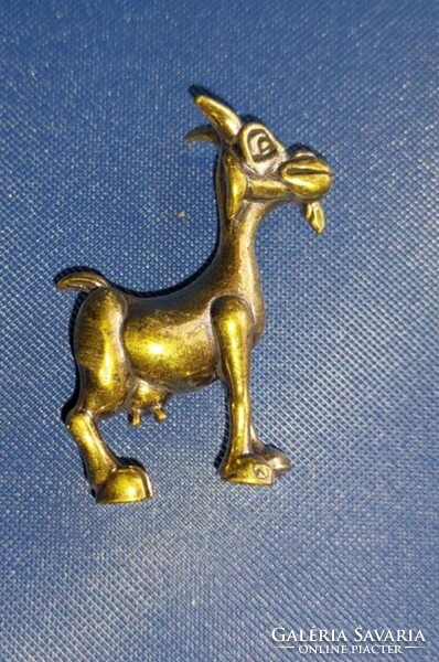 Tömör réz kecske figura