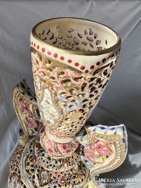 Fischer Ignác áttört díszváza