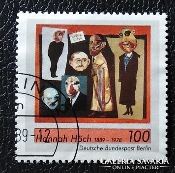 BB857p / Németország - Berlin 1989 Hannah Höch - festőművész bélyeg pecsételt