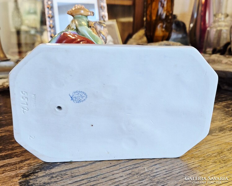 Herendi porcelám mulatozó pár - hibátlan, jelzett darab