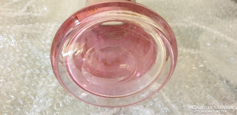 Erwin Eisch  Pfauenauge Collection Cranberry Art üveg váza 24.5 cm
