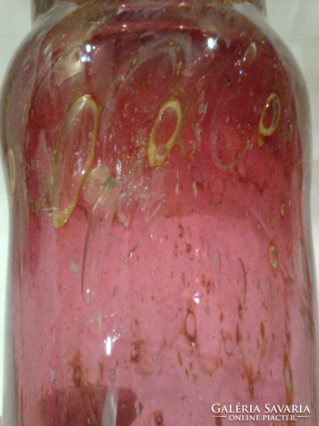 Erwin Eisch  Pfauenauge Collection Cranberry Art üveg váza 24.5 cm