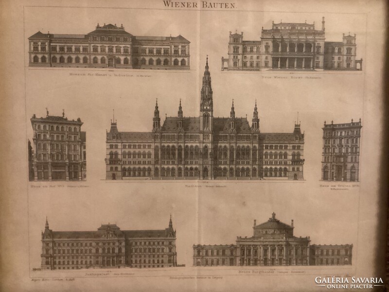 Bécsi Épületek  ( litográfia )