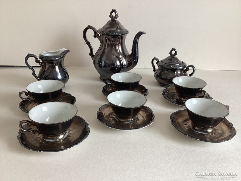 Bajor ezüstmázas kávéskészlet -Bavaria 6 személyes .