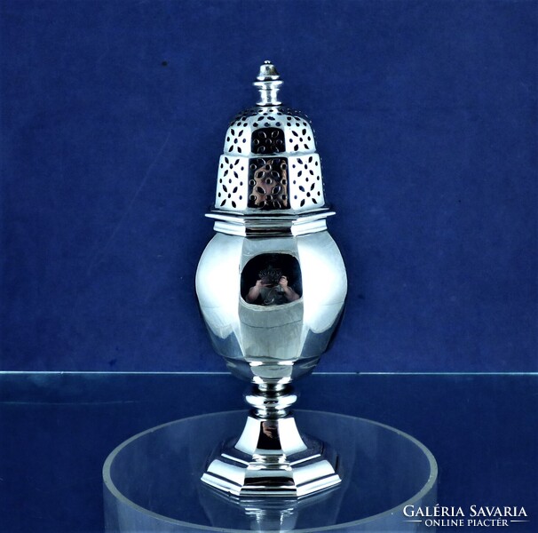 KURIÓZUM, ANTIK EZÜST CUKORSZÓRÓ, NÉMET, CA. 1790!!!