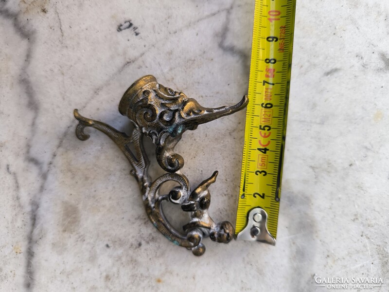 Antik bronz kancsó kiöntő felső része angyalka tűzarany alkatrész, Zsolnay, üveg , porcelán vàza