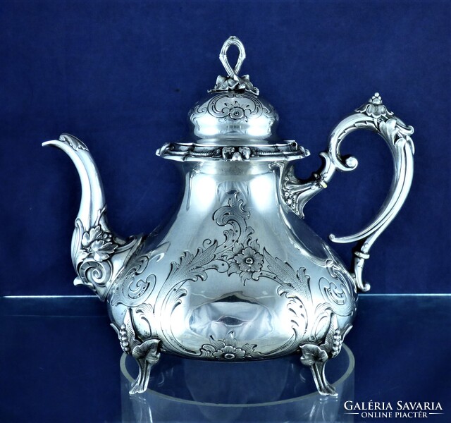 KÁPRÁZATOS, ANTIK EZÜST KIÖNTŐ, NÉMET, CA. 1890!!