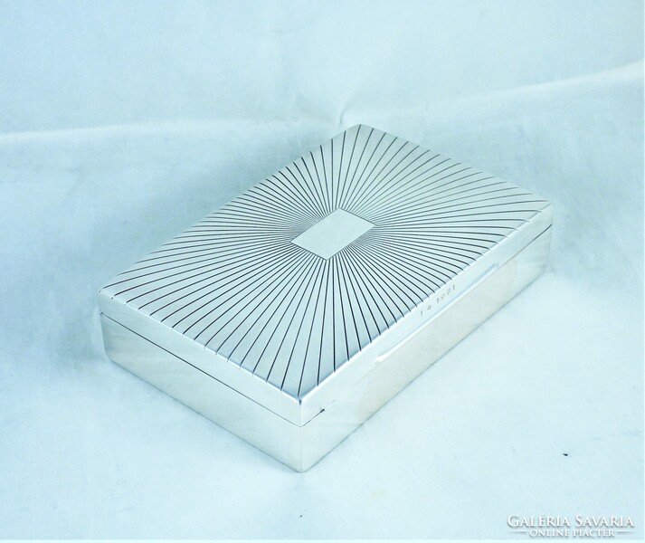 CSODASZÉP, ANTIK EZÜST SZIVARDOBOZ, NÉMET, CA. 1890!!!