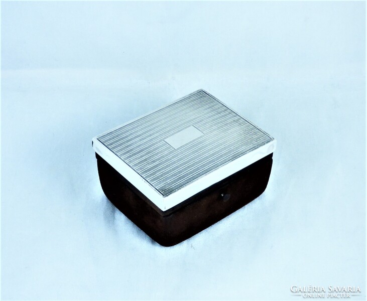 BÁJOS, ANTIK ÉKSZERTARTÓ, EZÜST FEDÉLLEL, FRANCIAORSZÁG, CA. 1840!!!