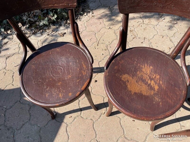 Antik Thonet székek egyben, régi tonett négy szék