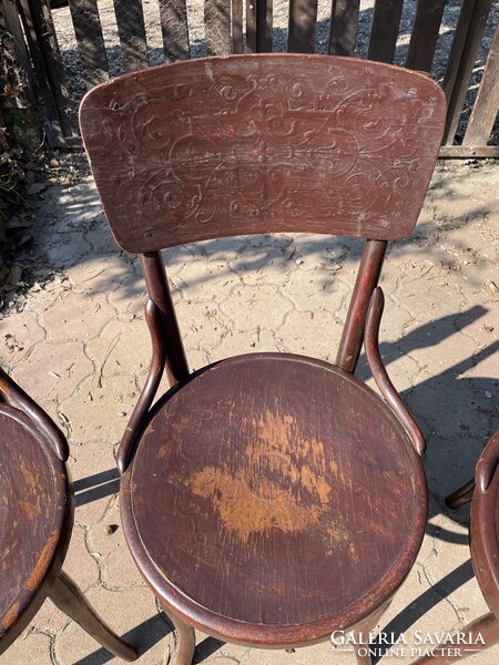 Antik Thonet székek egyben, régi tonett négy szék