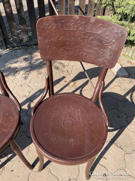 Antik Thonet székek egyben, régi tonett négy szék