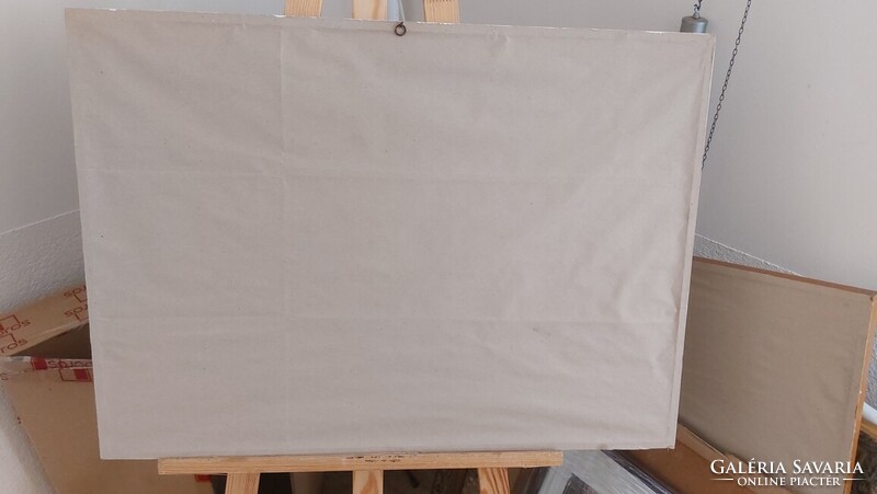 Posta József szép kikötő festménye  73x52 cm kerettel