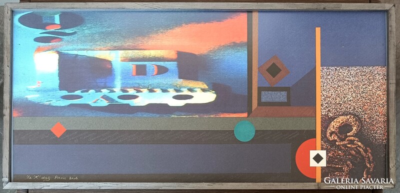 Joseph Kadar / Le K'dar / Kádár József (1936 - 2019): Le dualisme, 28 x 60 cm