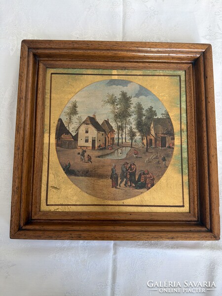 Régi kép fellelt állapotában, látványos darab.