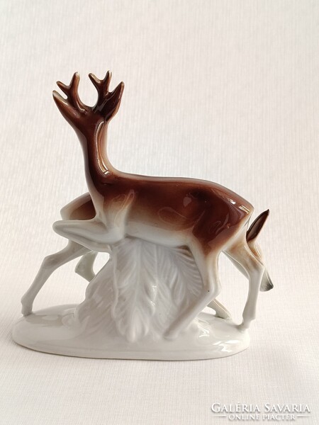 Sitzendorf porcelain deer