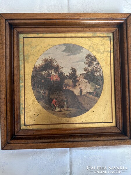 Régi kép fellelt állapotában, látványos darab.
