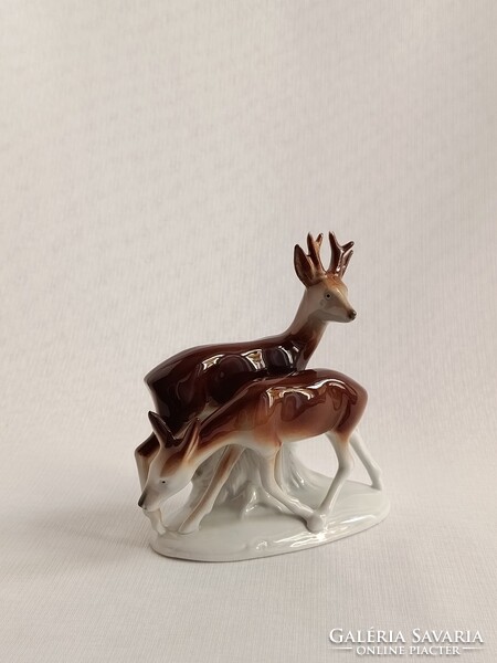 Sitzendorf porcelain deer
