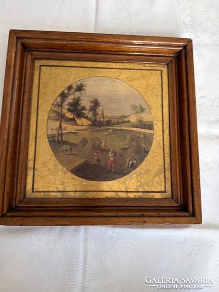 Régi kép fellelt állapotában, látványos darab.