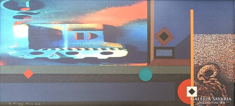 Joseph Kadar / Le K'dar / Kádár József (1936 - 2019): Le dualisme, 28 x 60 cm