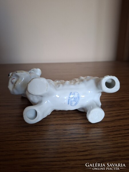 Alba Julia porcelán terrier kutya. Hibátlan. Jelzett