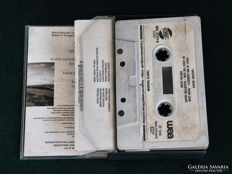 Tanita Tikaram Ancient Heart magyar nyomású eredeti műsoros kazetta 1980-90'.