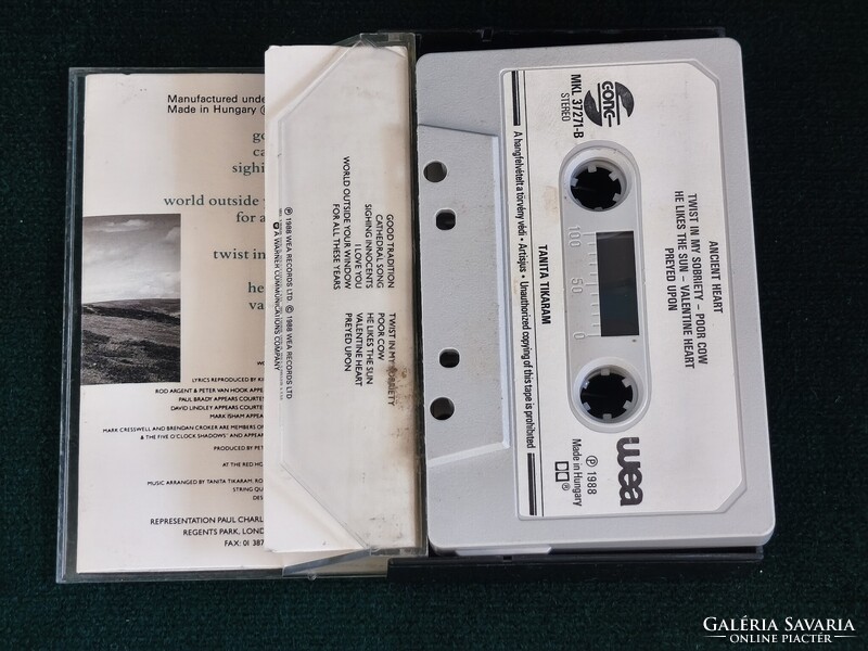 Tanita Tikaram Ancient Heart eredeti magyar nyomású kazetta (1980-90').