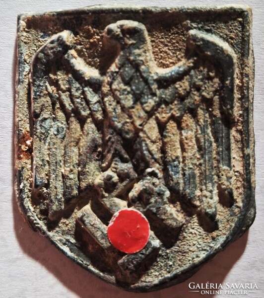 1941's ANTIK II. VH.DAK AFRIKA KORPS német trópusi sisak kalapjelvény RITKASÁG !!!