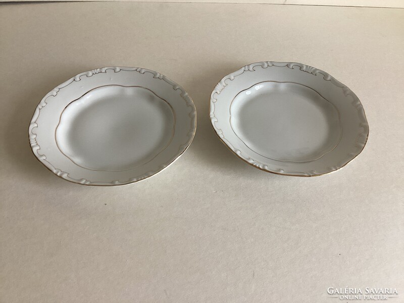 Zsolnay , Barokk süteményes tányérok , 2 darab .