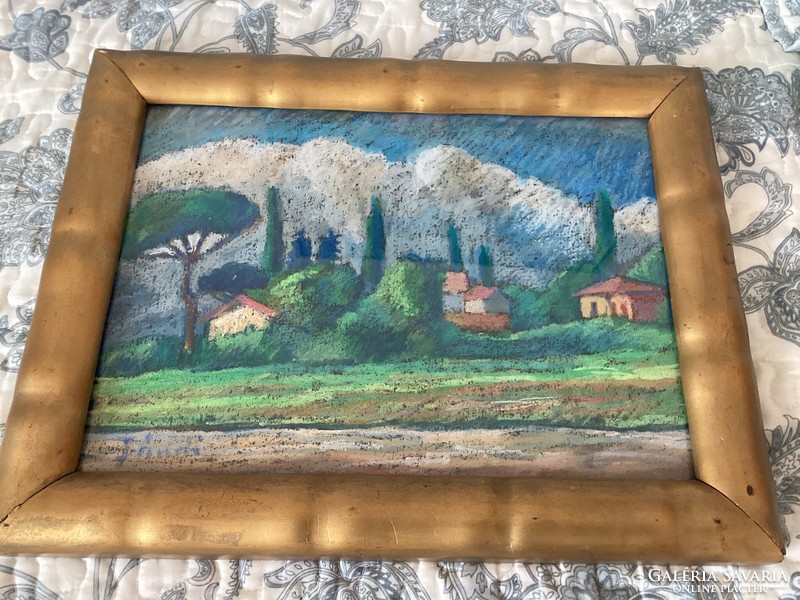 Jándi Dávid ( 1893 - 1944 ) . Nagybányai táj .