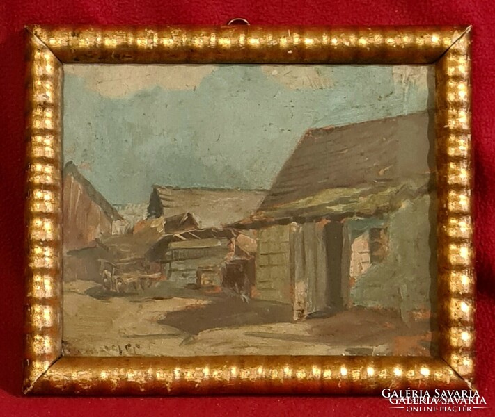 Turmayer Sándor (1879 - 1953) : Napfényes udvar