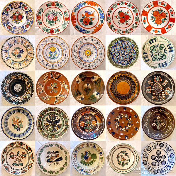 Herendi zöld virág mintás porcelán tálca, szendvics tálca, desszert tálca (2x49,5x17,5) (121.)